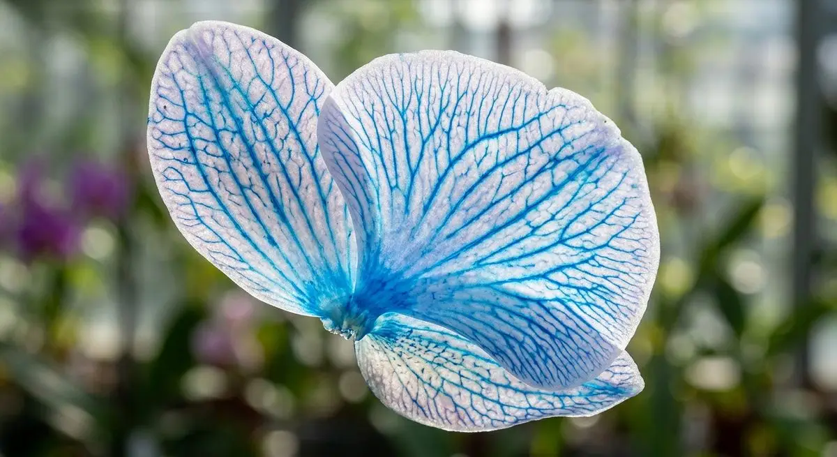 Лепесток орхидеи на просвет в руке