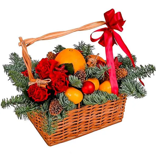 Съедобный букет в корзине Вкус праздника