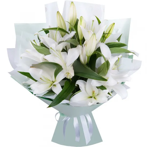 Букет из белых лилий Лили Саншайн