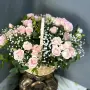 Корзина из роз и гипсофилы Вдохновение нежности