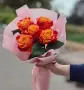 Букет из оранжевых роз Пожар в сердце