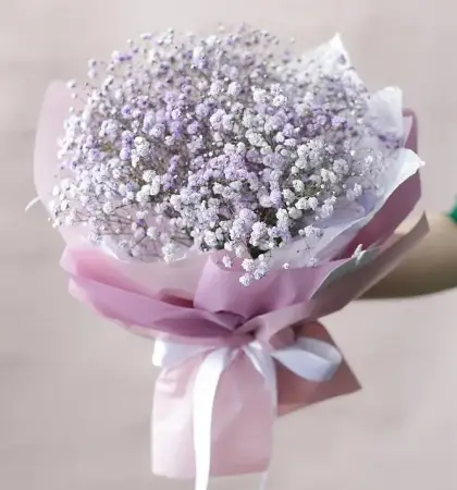 Букет из лавандовой гипсофилы Просто мило