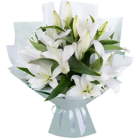Букет из белых лилий Лили Саншайн