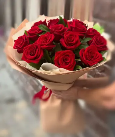 Букет красных роз Привет из Эквадора
