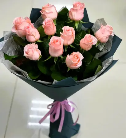 Букет из 11 розовых роз Симфония цветов