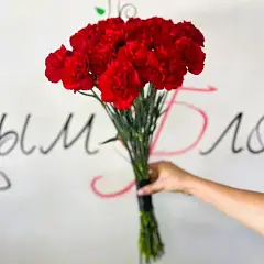Траурный букет из 10 красных гвоздик