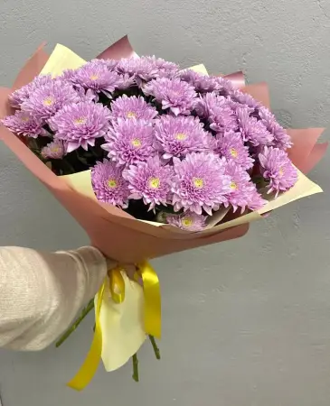 Букет кустовых хризантем Сиреневое облачко