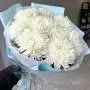 Букет из 9 белых хризантем